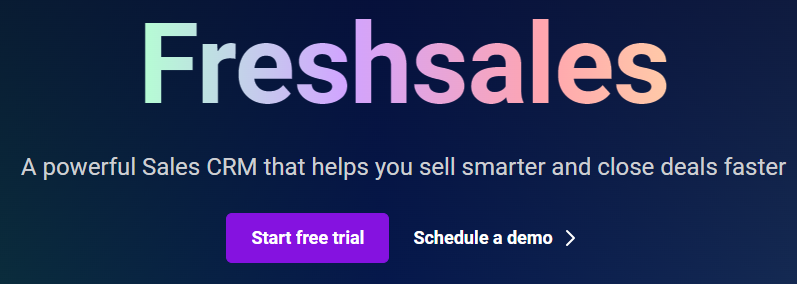 Freshsales: A powerful Sales CRM that helps you sell smarter and close deals faster and streamline your sales Quickly.